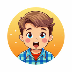Obraz premium Cute Boy Looking Shocked and Surprised