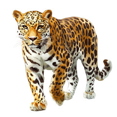 watercolor of Leopard, vector high quality, isolated on a white background.