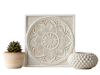Ceramic wall art png pottery wall art png decorative ceramic art png handmade ceramic wall decor png clay artwork png home decor accessory png ornamental wall piece png transparent background image