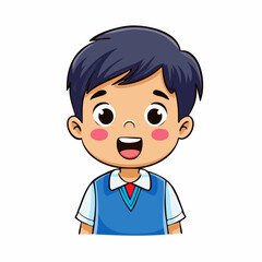 surprised and shocked young boy