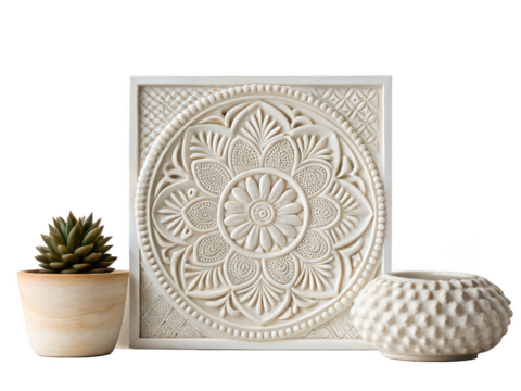 Ceramic wall art png pottery wall art png decorative ceramic art png handmade ceramic wall decor png clay artwork png home decor accessory png ornamental wall piece png transparent background image