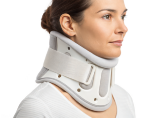 Cervical collar png neck brace png medical neck support png orthopedic cervical collar png injury support device png healthcare accessory png transparent background image