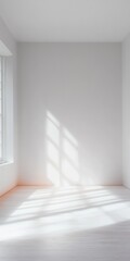Bright Modern Interior Featuring Light and Shadows, Ideal for Creative Product Mockups and Designs