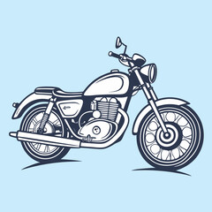 Obraz premium Motorcycle on a white background vector free download.