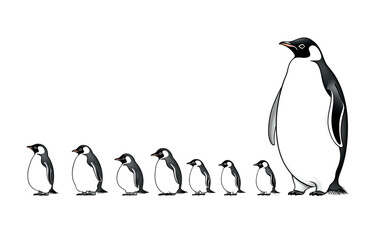 Fototapeta premium penguin on snow