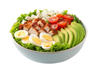 Cobb salad png fresh cobb salad png healthy mixed salad png vegetable salad png classic American salad png lunch dish png nutritious salad png transparent background image