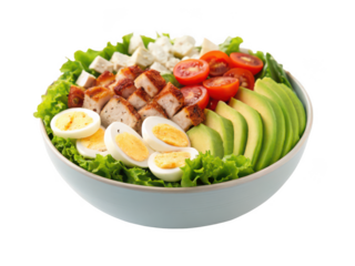 Cobb salad png fresh cobb salad png healthy mixed salad png vegetable salad png classic American salad png lunch dish png nutritious salad png transparent background image