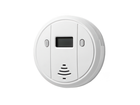 CO detector png carbon monoxide detector png home safety device png gas detector png smoke and CO alarm png safety alarm device png residential safety product png transparent background image