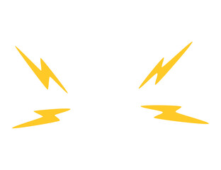 Decorative element to illustrate angry emotion. Symbol of evil, negative and bad facial expression. Angry expression element. Vector cartoon illustration