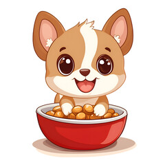 cat and dog food, cartoon ,isolated on transparent background png