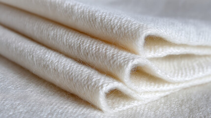 Soft white fabric folds create cozy and inviting texture, perfect for warmth