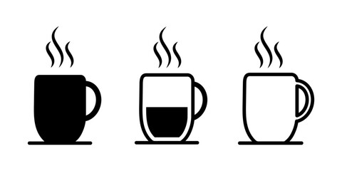 Vector illustration of Tea Cup icon set isolated on transparent background