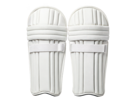 Cricket wicket keeping pads png wicketkeeper leg guards png cricket protection pads png padded shin gear png professional keeper gear png sports safety pads png transparent background image