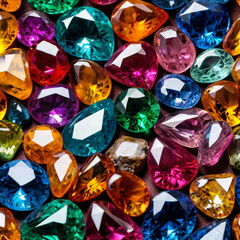 set of colorful gemstones
