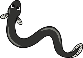 泳いでいるうなぎ