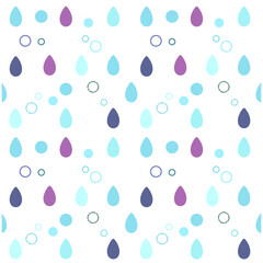 しずくと丸のシームレス背景パターン