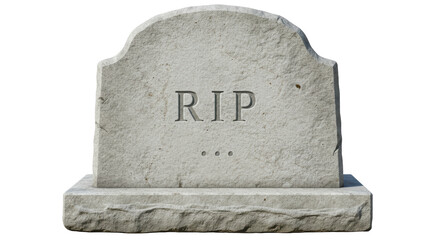 Isolated Tombstone with RIP Inscription