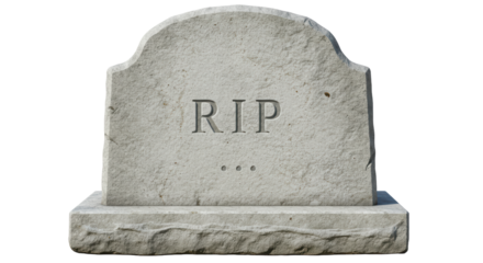 Isolated Tombstone with RIP Inscription