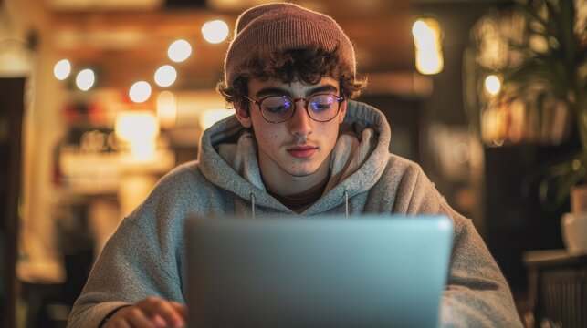 A young person scrolling through social media, highlighting how impressionable people can be influenced by digital trends