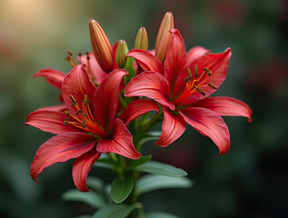 branch_of_red_lilies_funeral_or_mourning_background