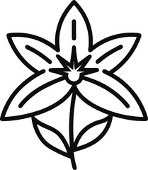 Catchfly Outline Icon: Wildflower

