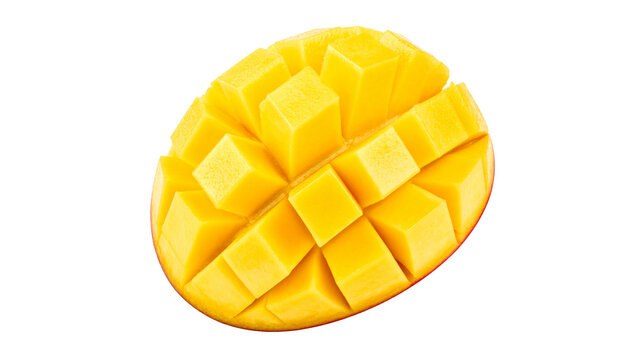 mango slice isolated on transparent background