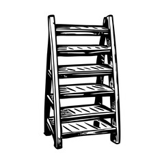 A vintage style illustration of ladder