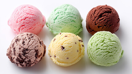 色とりどりのアイスクリーム盛り