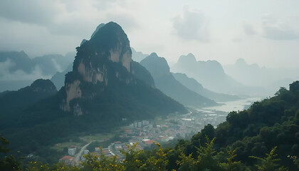 mountain landscape in the morning