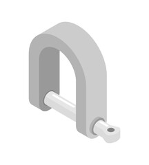 Shackle is rigging bracket. A connecting element.