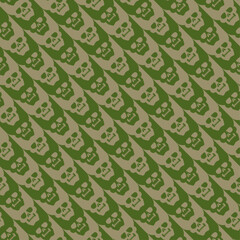 Houndstooth Skull Military pattern seamless. Goose foot Skull Army background. Soldier Protective texture