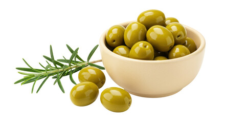 Isolated Green Olives