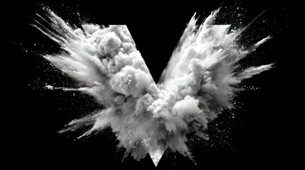 Explosive v letter design
