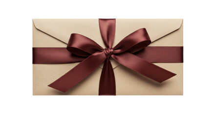 Isolated Envelope with Ribbon Bow