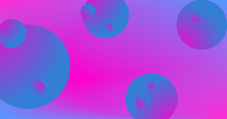Abstract background with Sphere and copy space Vector illustration. Pink, blue and purple Gradient