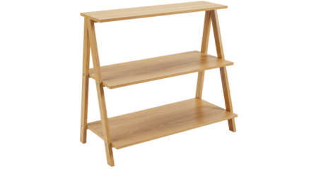 Isolated Wooden Shelving Unit