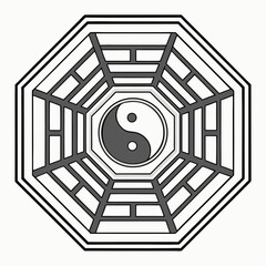Black and white geometric hexagon pattern, a modern technology vector illustration for web and business design