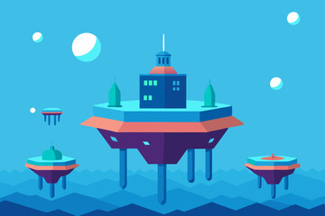 Futuristic Floating Islands A Surreal Architectural Design Concept