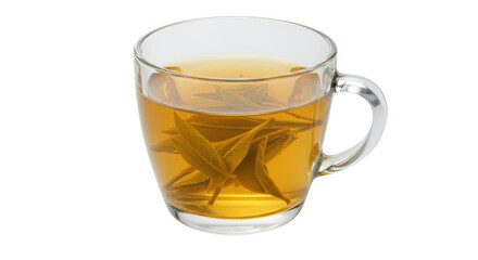 Isolated Tea Cup with Leaves