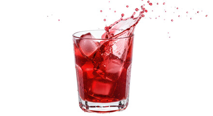 Isolated Red Drink Splashing