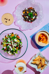 Top View of Tasty Food