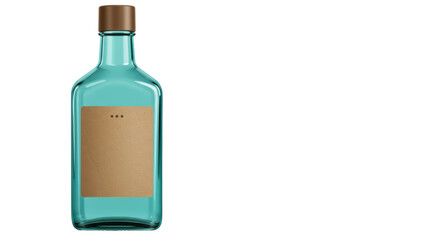 Isolated Glass Bottle with Label