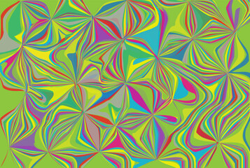 A dynamic abstract pattern with curved lines and bright colors. This pattern is evenly distributed throughout the image, creating a sense of movement and energy