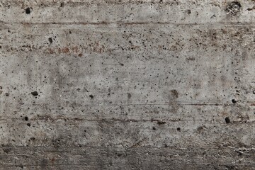 Gray concrete wall with horizontal lines and small holes textured surface
