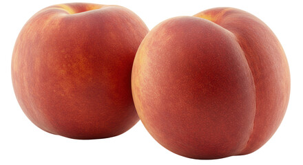 Isolated Two Peaches