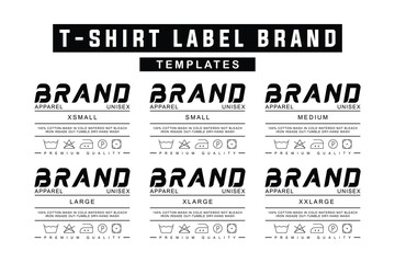 Apparel Unisex T-Shirt Tag Label Template