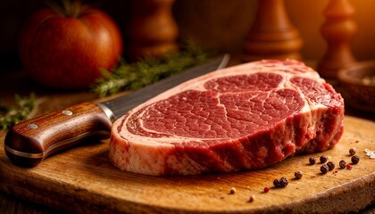 meat steak on a cutting board