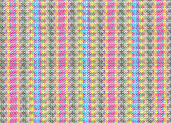 A repeating pattern with small flower or star-like shapes in a variety of bright colors. The pattern is tightly packed together to create a dense and colorful visual effect