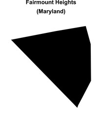 Fairmount Heights (Maryland) blank outline map