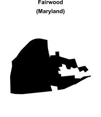 Fairwood (Maryland) blank outline map